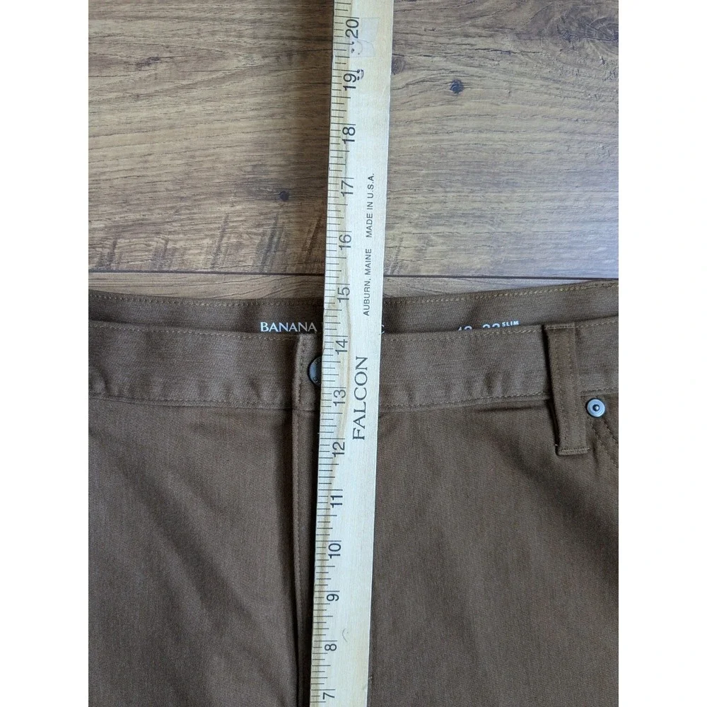 Banana Republic Traveler Slim Fit‎ Pants Brown Mens 42x32 (44x31)  Mid Rise